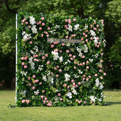 Patricia：5D Fabric Artificial rolling up curtain flower wall