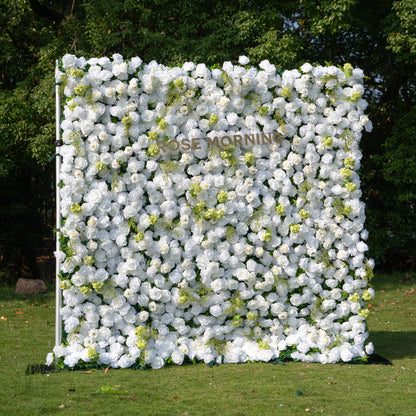 Patty：4D Fabric Artificial rolling up curtain flower wall