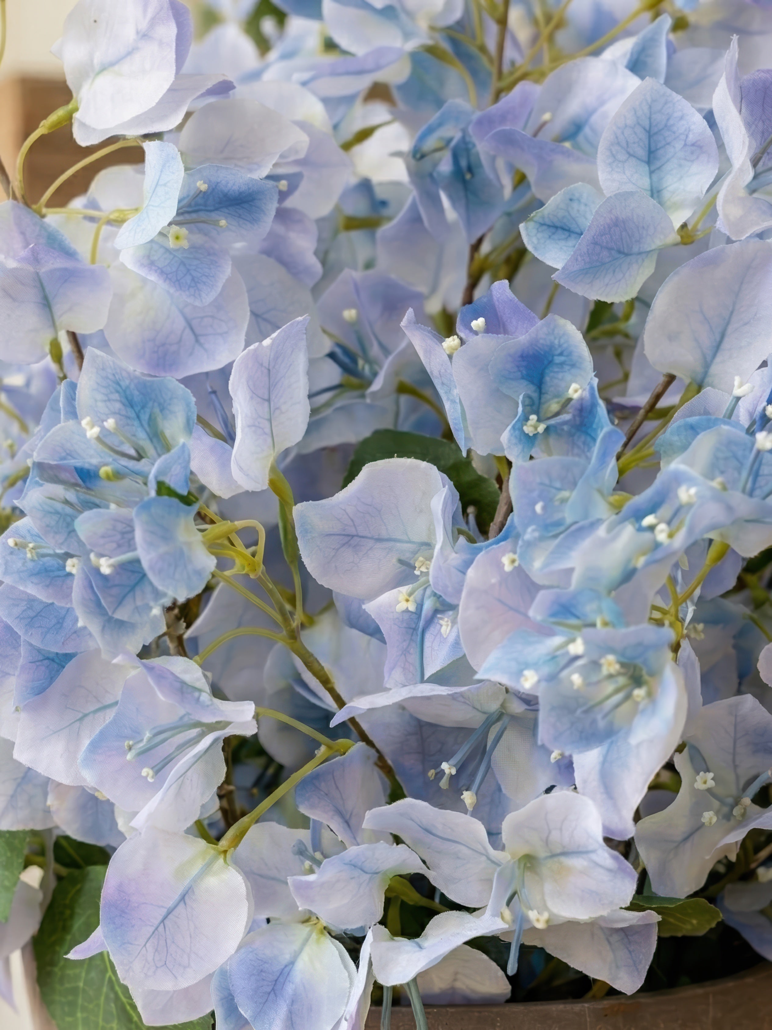 The Mediterranean Blue Bougainvillea | 21.6" Potted Faux Botanical