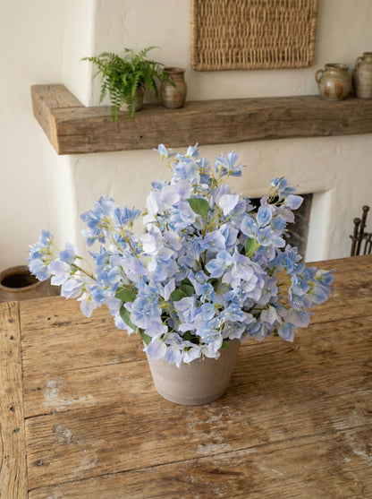 The Mediterranean Blue Bougainvillea | 21.6" Potted Faux Botanical
