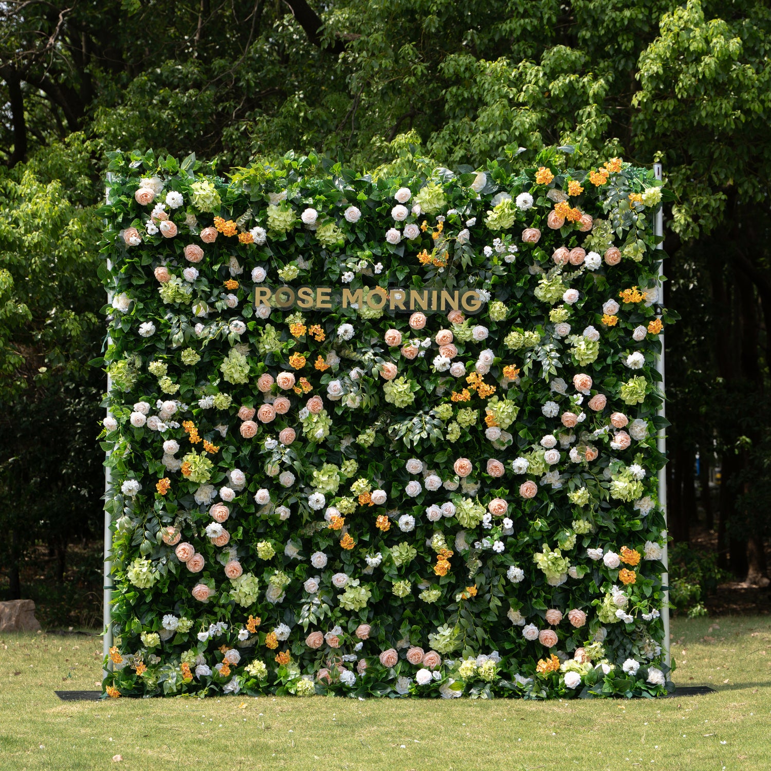 Poppy：5D Fabric Artificial rolling up curtain flower wall (Ready to ship) Rose Morning