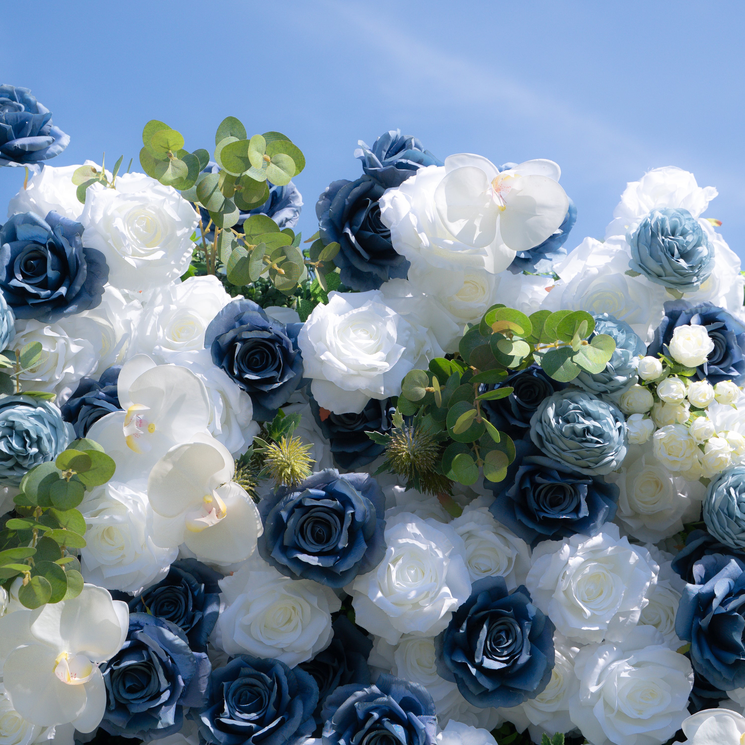 Precious：5D Fabric Artificial rolling up curtain flower wall