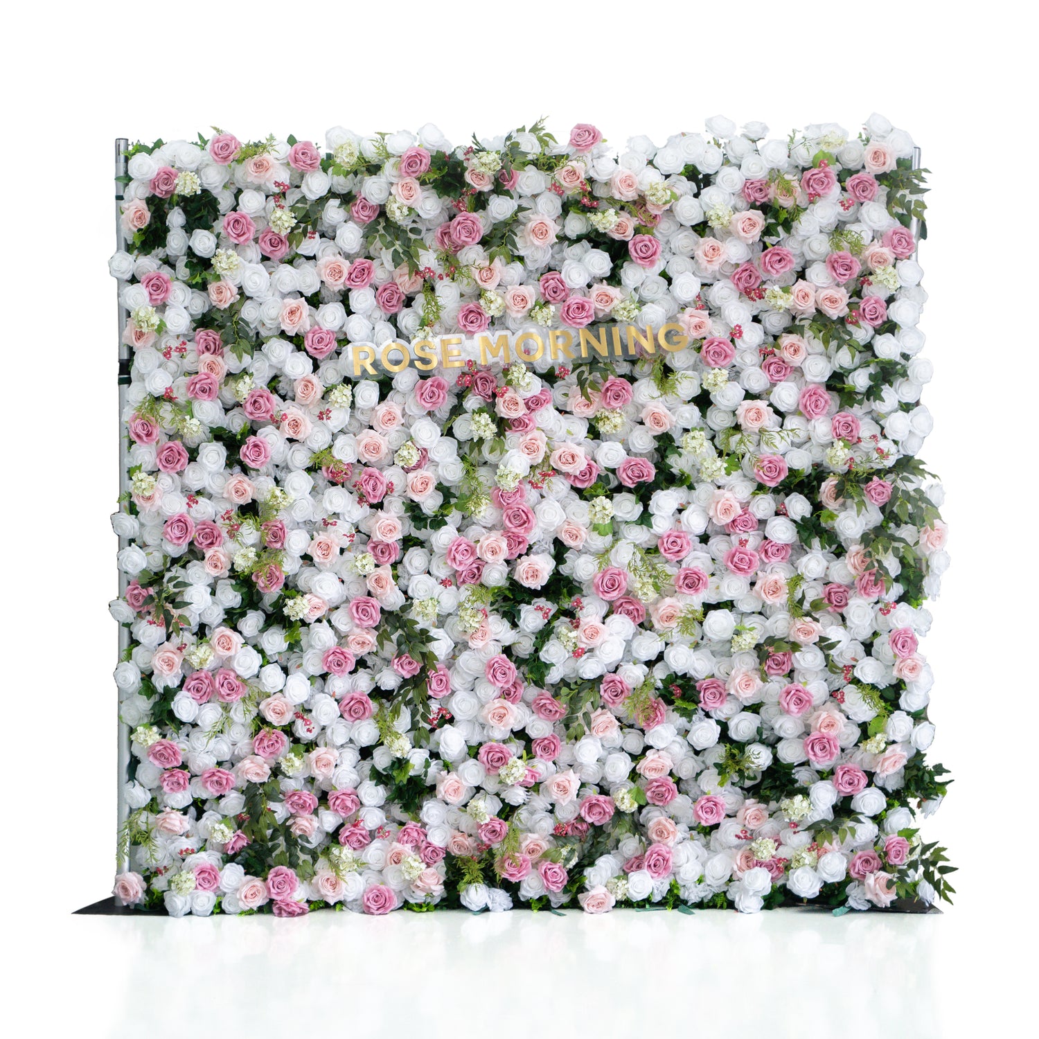 Queena：4D Fabric Artificial zip up curtain flower wall 8ft*8ft