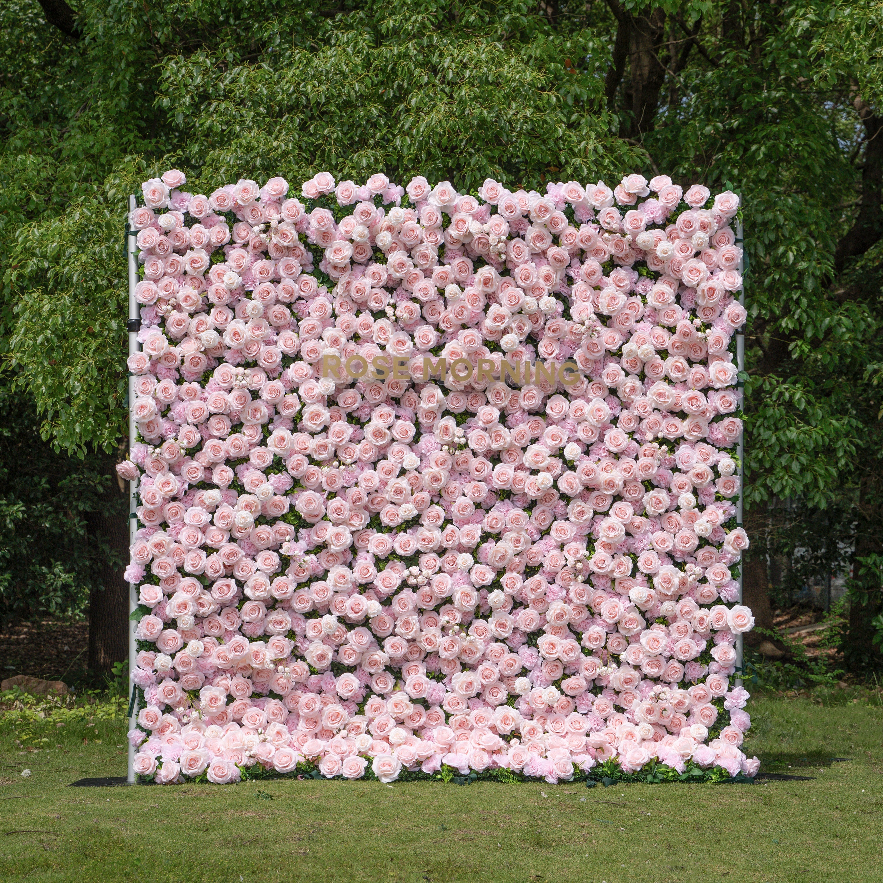 Querido：3D Fabric Artificial rolling up curtain flower wall (In Us Stock 5-7 Days Delivered)