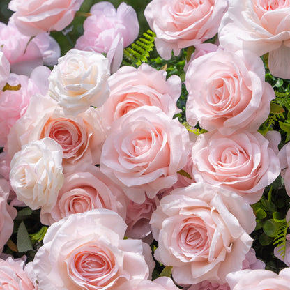 Querido：3D Fabric Artificial rolling up curtain flower wall