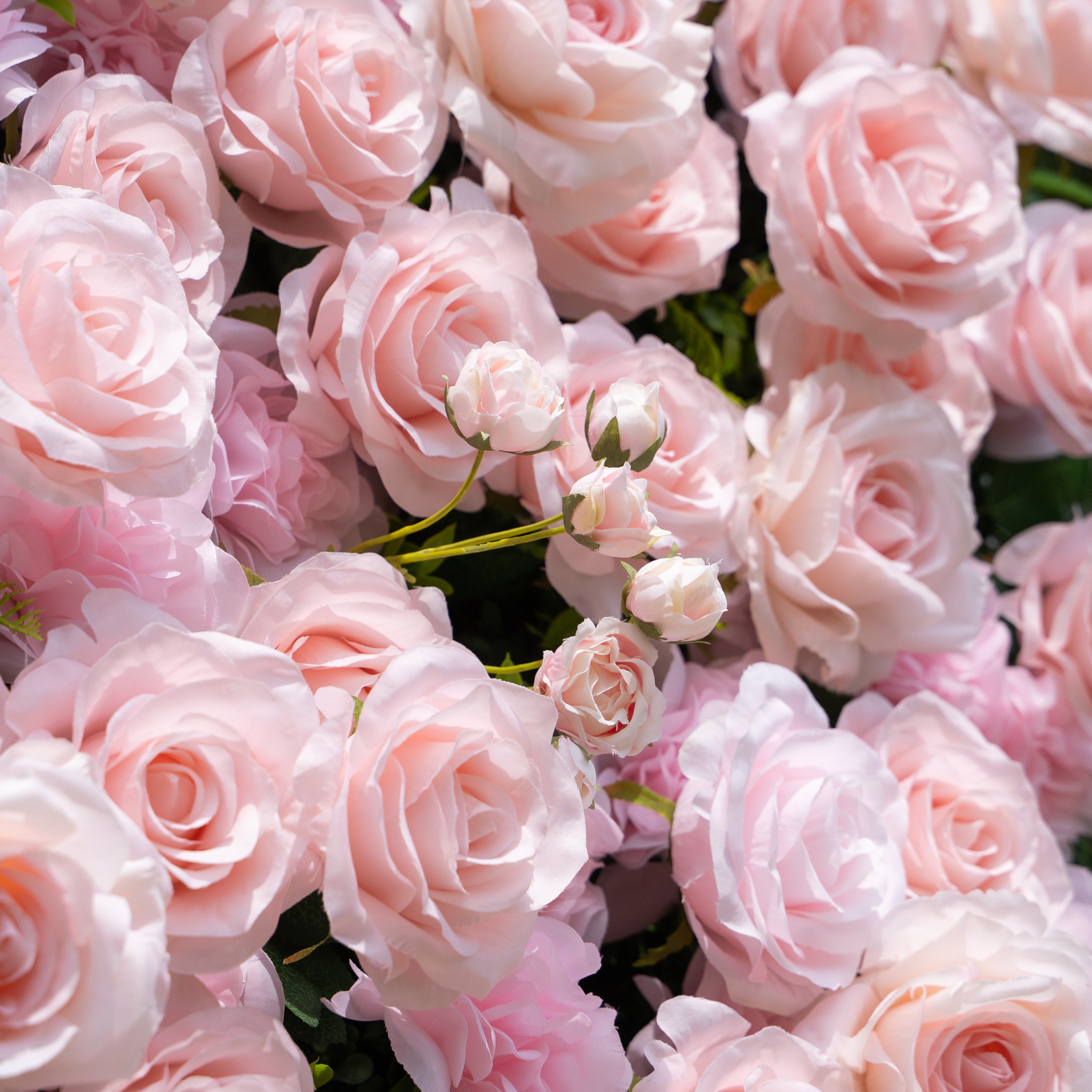 Querido：3D Fabric Artificial rolling up curtain flower wall (In Us Stock 5-7 Days Delivered)