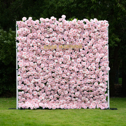 Querido Plus：3D Fabric Artificial rolling up curtain flower wall