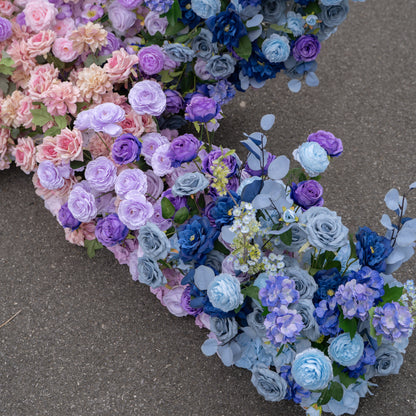 New Arrival: Rainbow Wedding Party Background Floral Arch Decoration