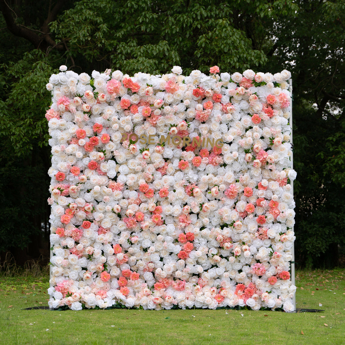 Reese：5D Fabric Artificial rolling up curtain flower wall (Ready to ship) Rose Morning