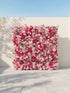 Zarlyra:Luxury 5D Ombre Hot Pink & Blush Silk Floral Wall Roll-Up Backdrop for Vibrant Romantic Weddings