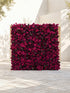 Soliva: Luxury 4D Deep Berry & Magenta Silk Floral Wall Backdrop for Sophisticated Moody Weddings & Galas