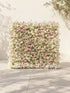 Pearlnora: Luxury 5D Pearl White & Blush Pink Silk Floral Wall Roll-Up Backdrop for Elegant Minimalist Weddings