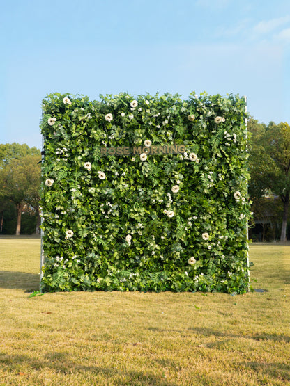 Mattia：5D Fabric Artificial rolling up curtain flower wall