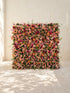Lumvale:5D Boho Autumn Mixed Warm Tone Silk Rose Flower Wall Roll-Up Fabric Backdrop for Romantic Weddings & Proposals