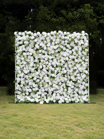 Eira：3D Fabric Artificial rolling up curtain flower wall