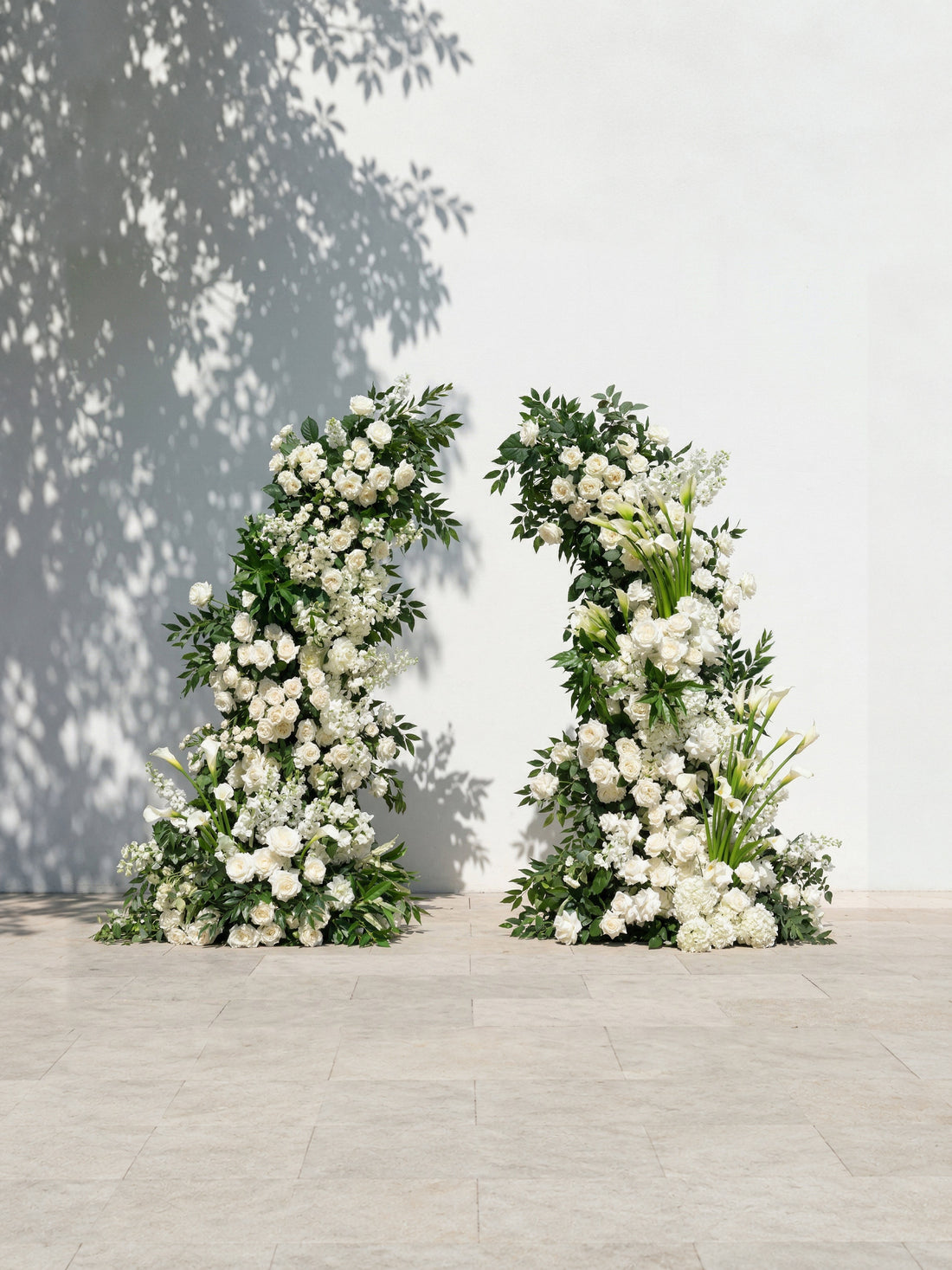 Vesperelia Flower Arch: Classic Luxury White&amp;Green Flower Arch for Outdoor and Church Weddings&amp;Events Decoration Incuding Frame