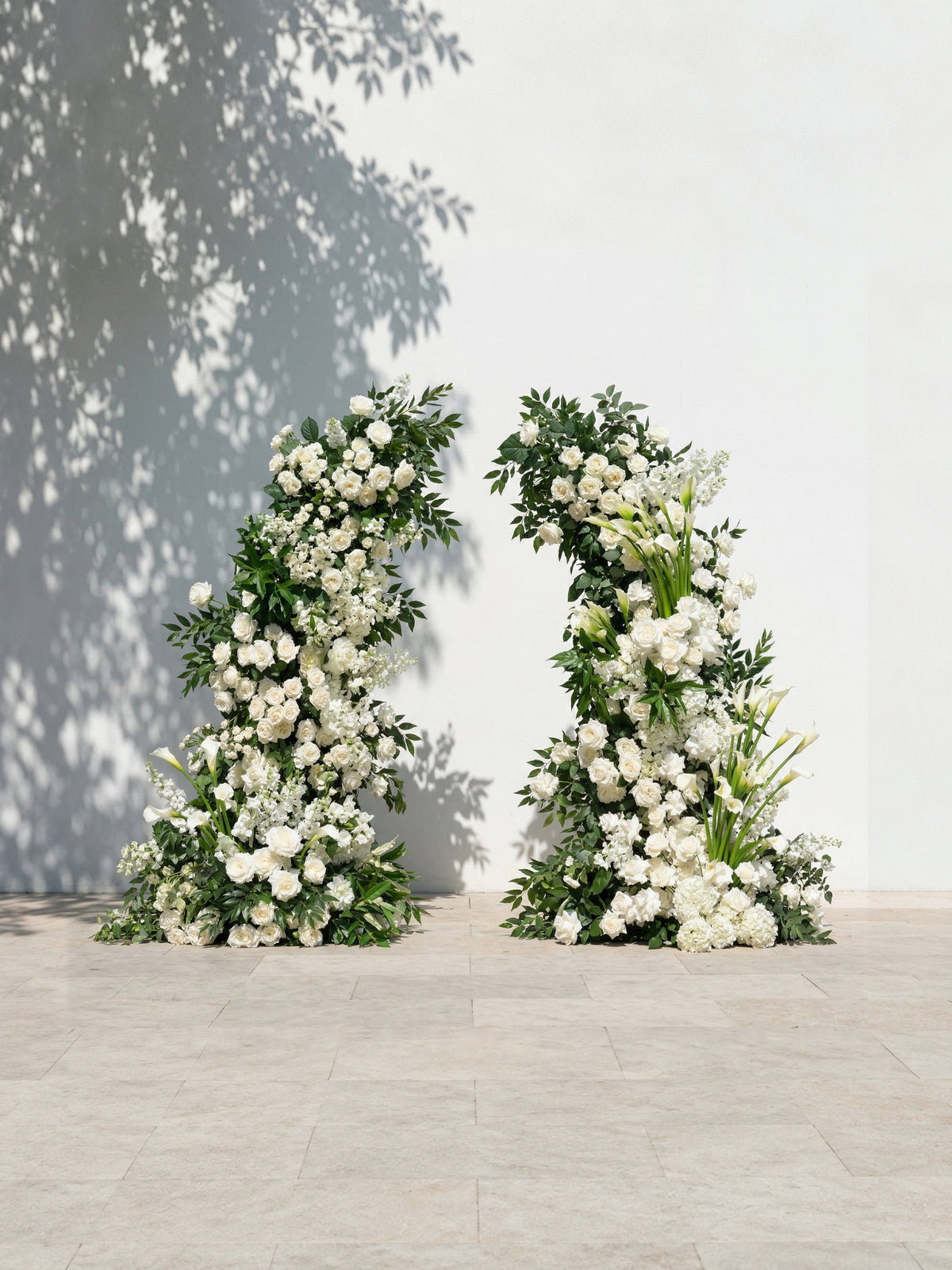 Vesperelia Flower Arch: Classic Luxury White&amp;Green Flower Arch for Outdoor and Church Weddings&amp;Events Decoration Incuding Frame