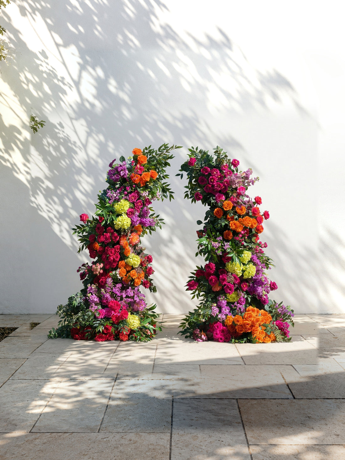 Talsira Horn Arch: Garden style Luxury Flower Arch in mixed color for Outdoor Weddings&amp;Events Decoration Incuding Frame