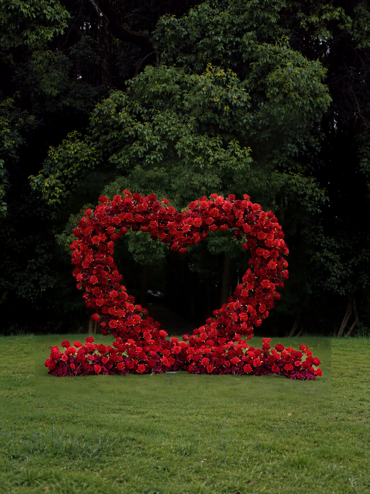 Red Heart:2023 New Wedding Party Background Floral Arch Decoration Including Frame -R810 Rose Morning