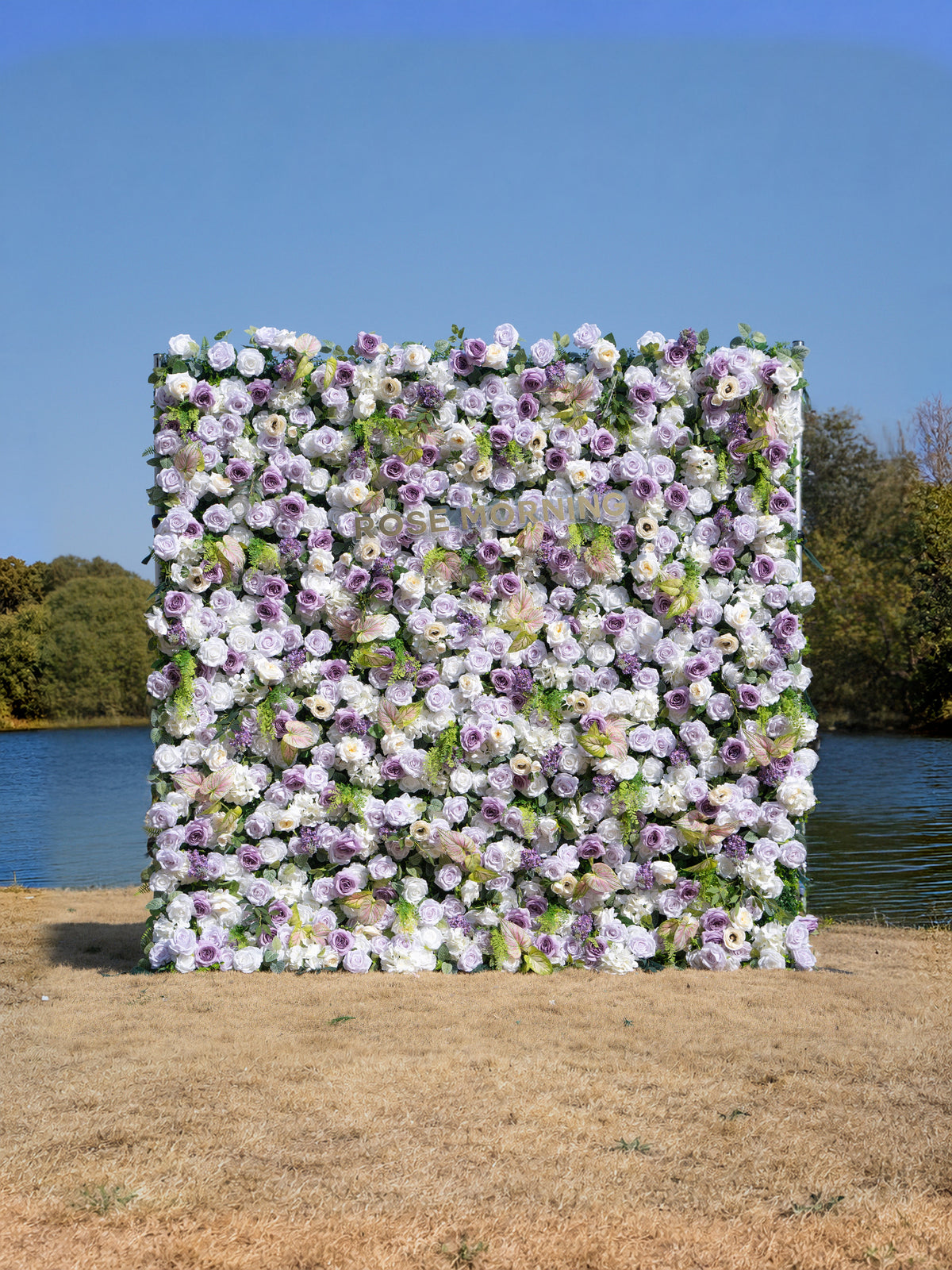 Danielle：5D Fabric Artificial rolling up curtain flower wall