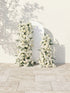 White Rose Eucalyptus Wedding Background Arch KT Backdrop Decorative Flower Row Excludes Frame