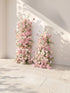 Elettra: Pink Rose Tulip Calla Lily Wedding Background Arch KT Backdrop Decorative Flower Row Excludes Frame