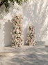 Fenna: Pink White Rose Calla Lily Wedding Background Arch KT Backdrop Decorative Flower Row Excludes Frame