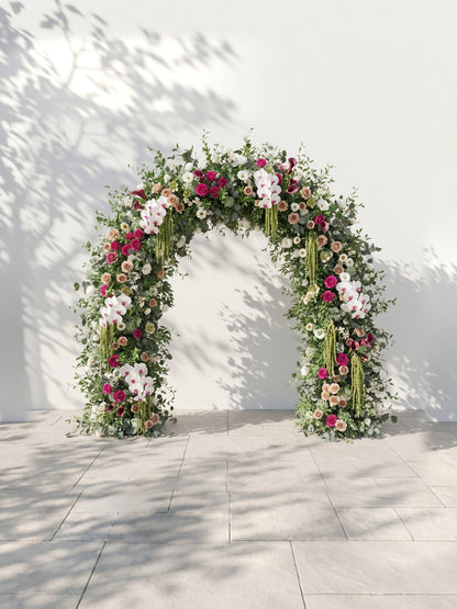 Torellar: 2026 New Luxury Green&amp;White Flower arch for Garden Weddings&amp;Events Decoration Incuding Frame