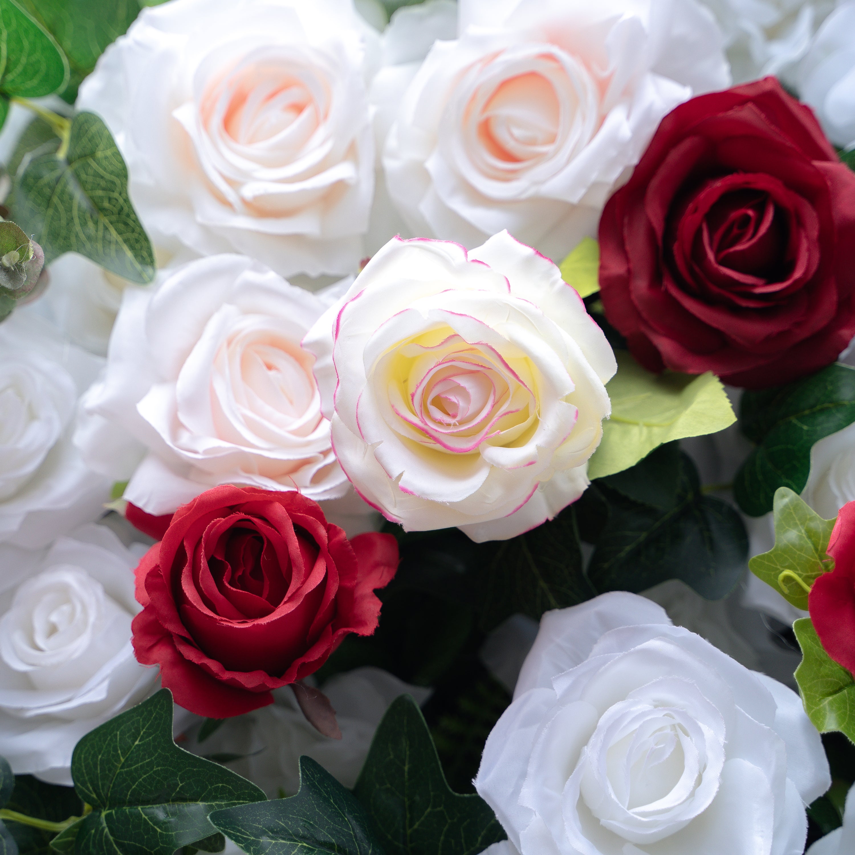 Rosita：5D Fabric Artificial rolling up curtain flower wall (Ready to ship) Rose Morning