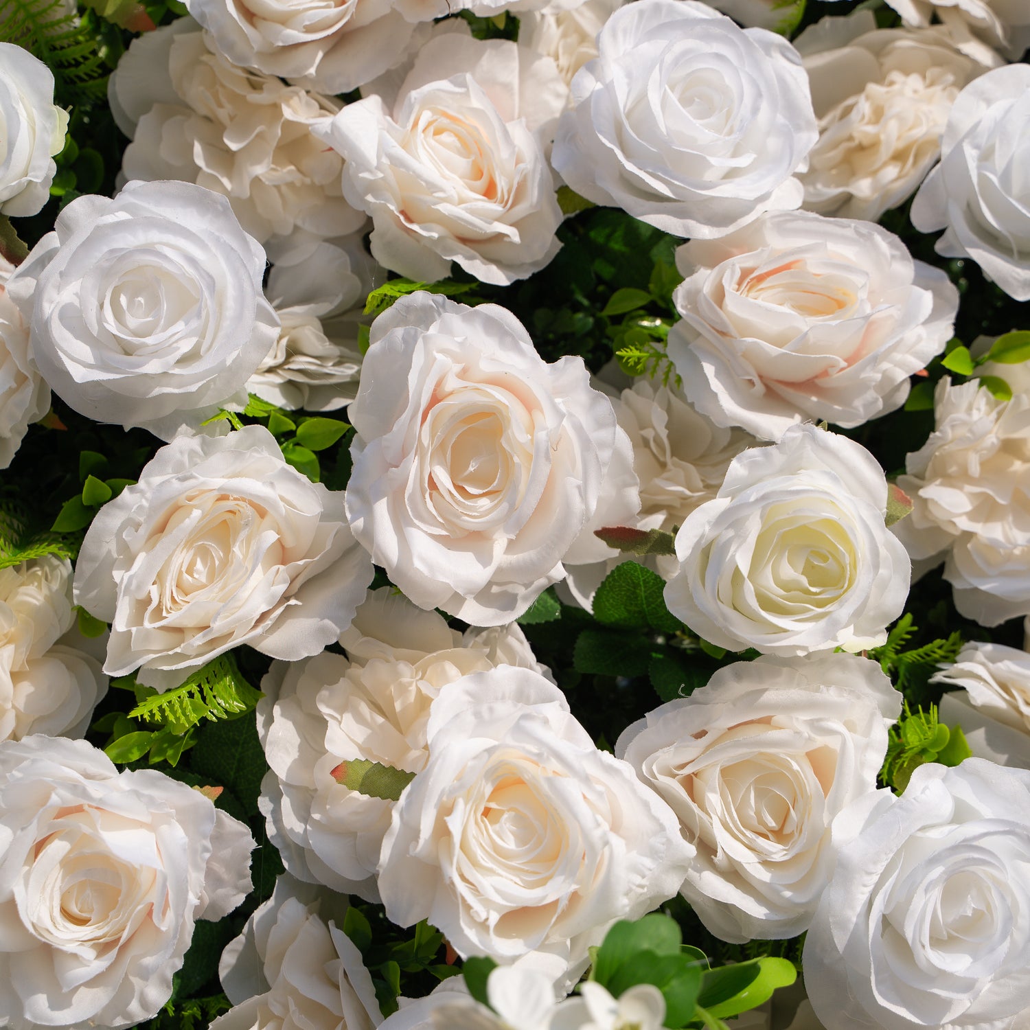 Sable: 3D Elegant Light Champagne &amp; Ivory Floral Wall with Roll-Up Fabric Base for Wedding &amp; Events Decor