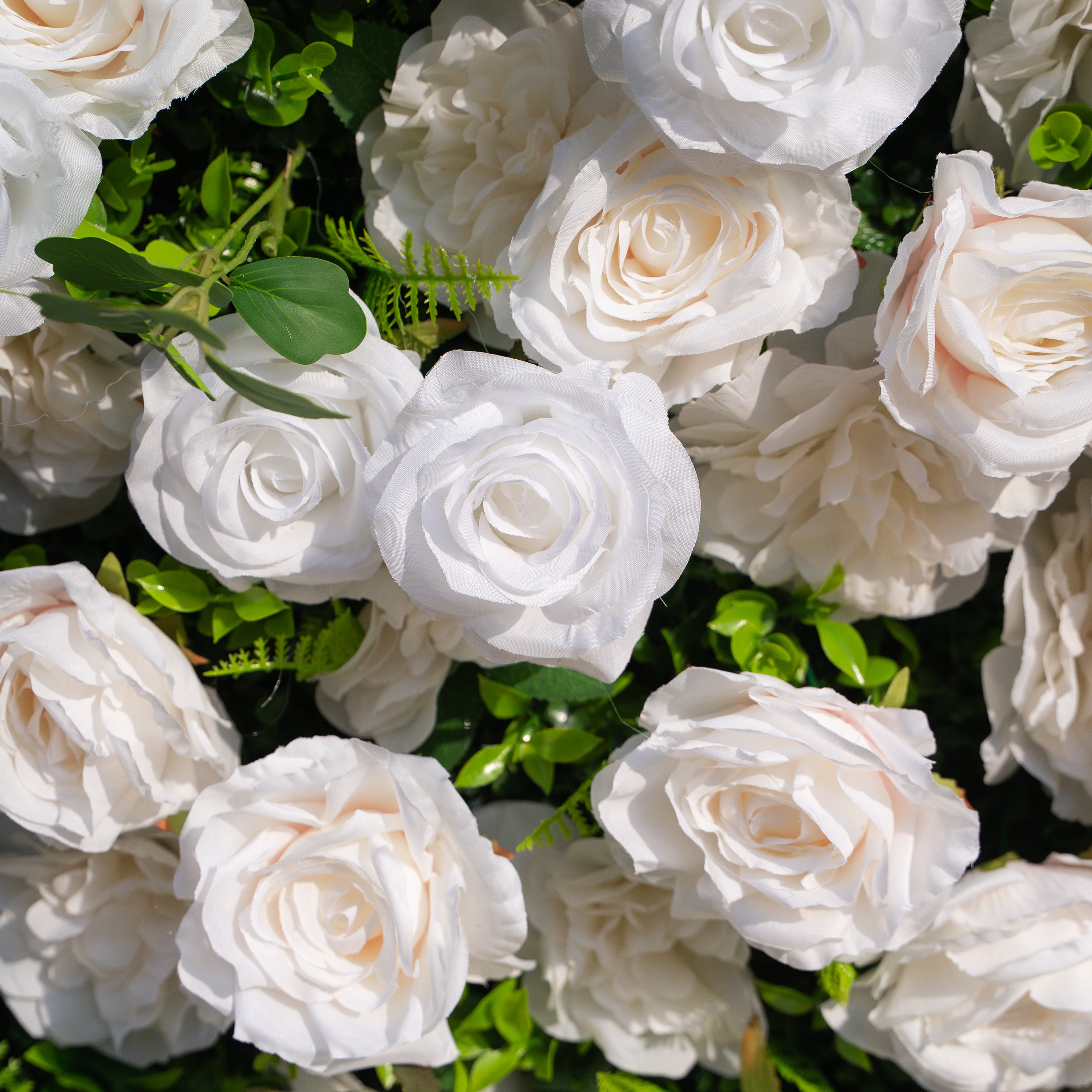 Sable: 3D Elegant Light Champagne &amp; Ivory Floral Wall with Roll-Up Fabric Base for Wedding &amp; Events Decor