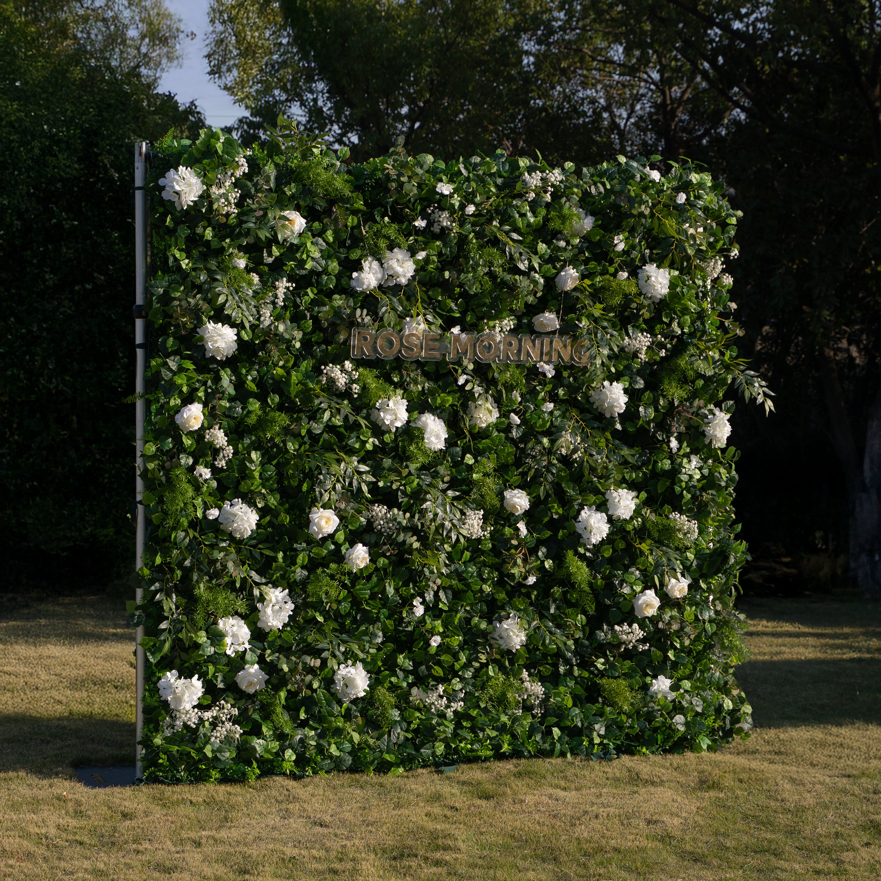 Sandalwood：3D Fabric Artificial rolling up curtain flower wall (In US Stock5-7 Days Delivered)