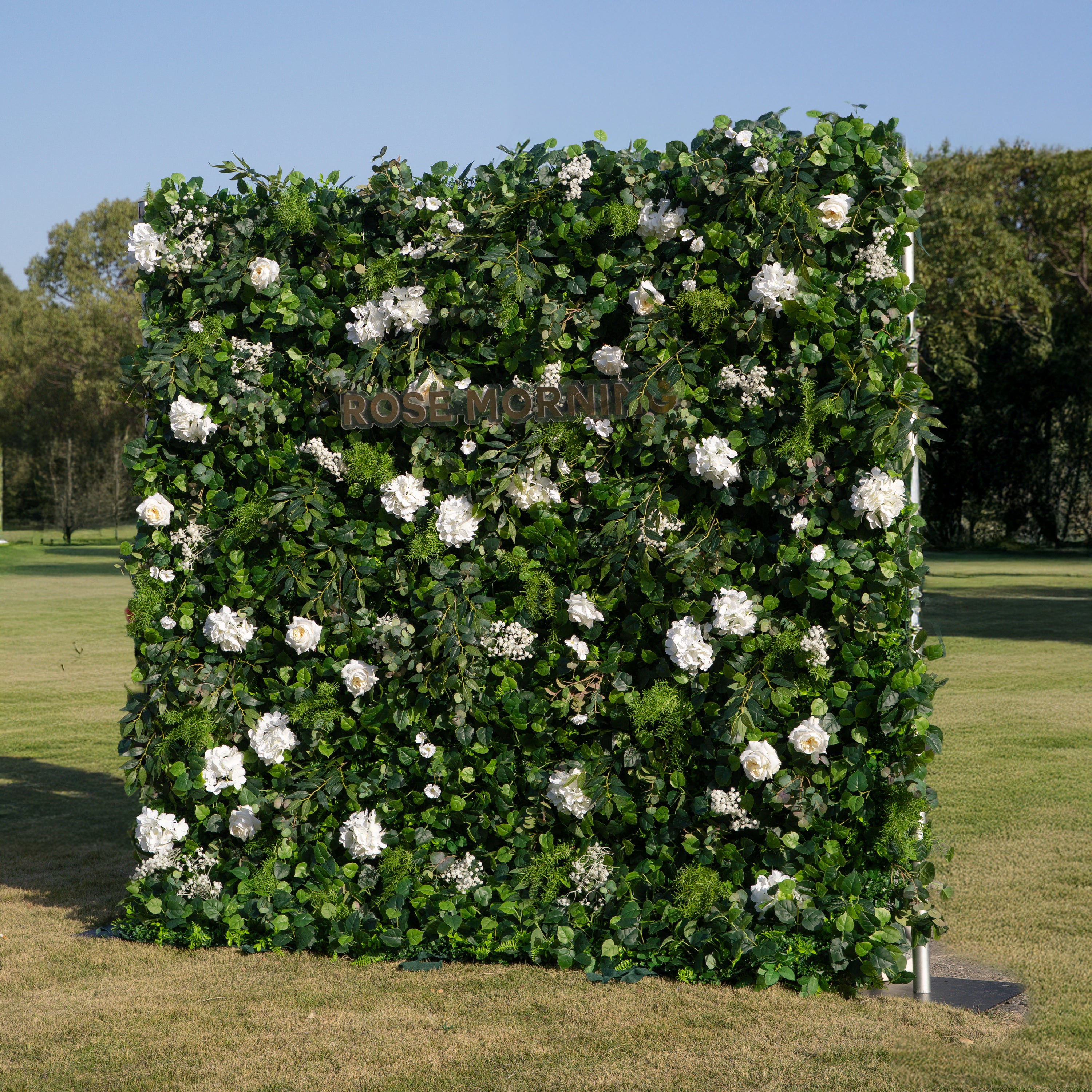 Sandalwood：3D Fabric Artificial rolling up curtain flower wall (In US Stock5-7 Days Delivered)