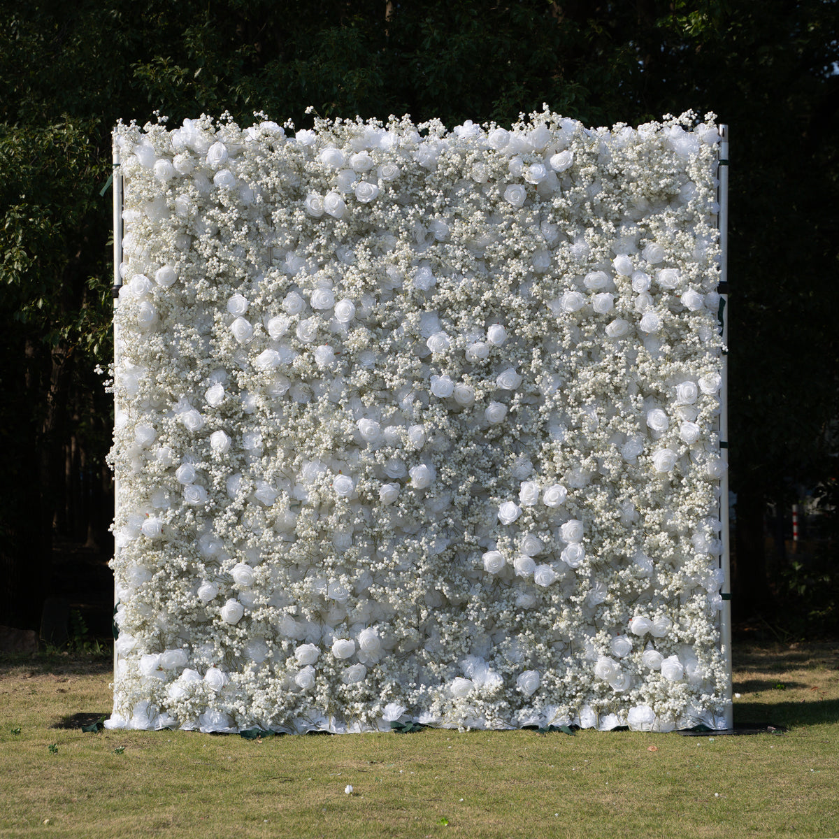 Shimmer Baby Breath wall：3D Fabric Artificial rolling up curtain flower wall(In US Stock 5-7 Days Delivered)