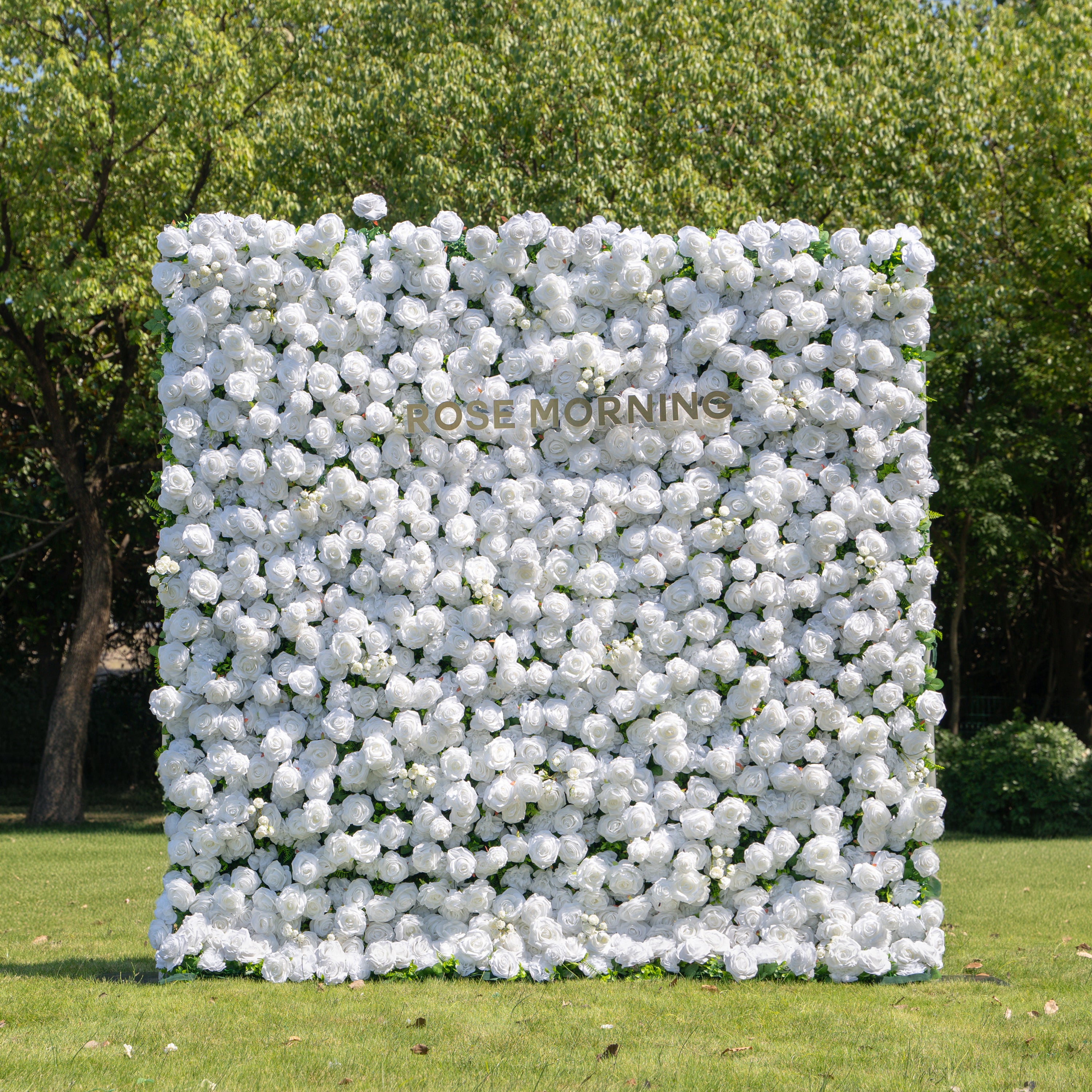 Shy：3D Fabric Artificial rolling up curtain flower wall (in US Stock 5-7 Days Delivered)