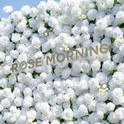 CP06: One Fabric Backdrop Artificial rolling up flower wall+100 Loose Flowers (Blue) Rose Morning