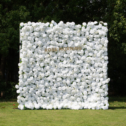 Shy Plus：3D Fabric Artificial rolling up curtain flower wall