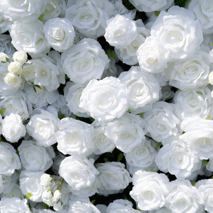 Shy 3D White Flower Wall - Minimalist Wedding Backdrop