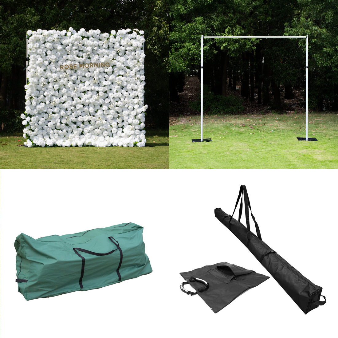 Bundle Sets Shy Plus: 1 flower wall + 1 Flower Wall Stand + 1 Pipe Bag Base Bag + 1 Storage Bag
