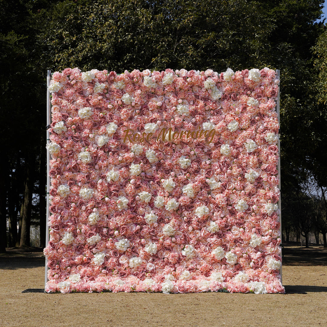 Sonia:2D Fabric Artificial rolling up curtain flower wall Rose Morning