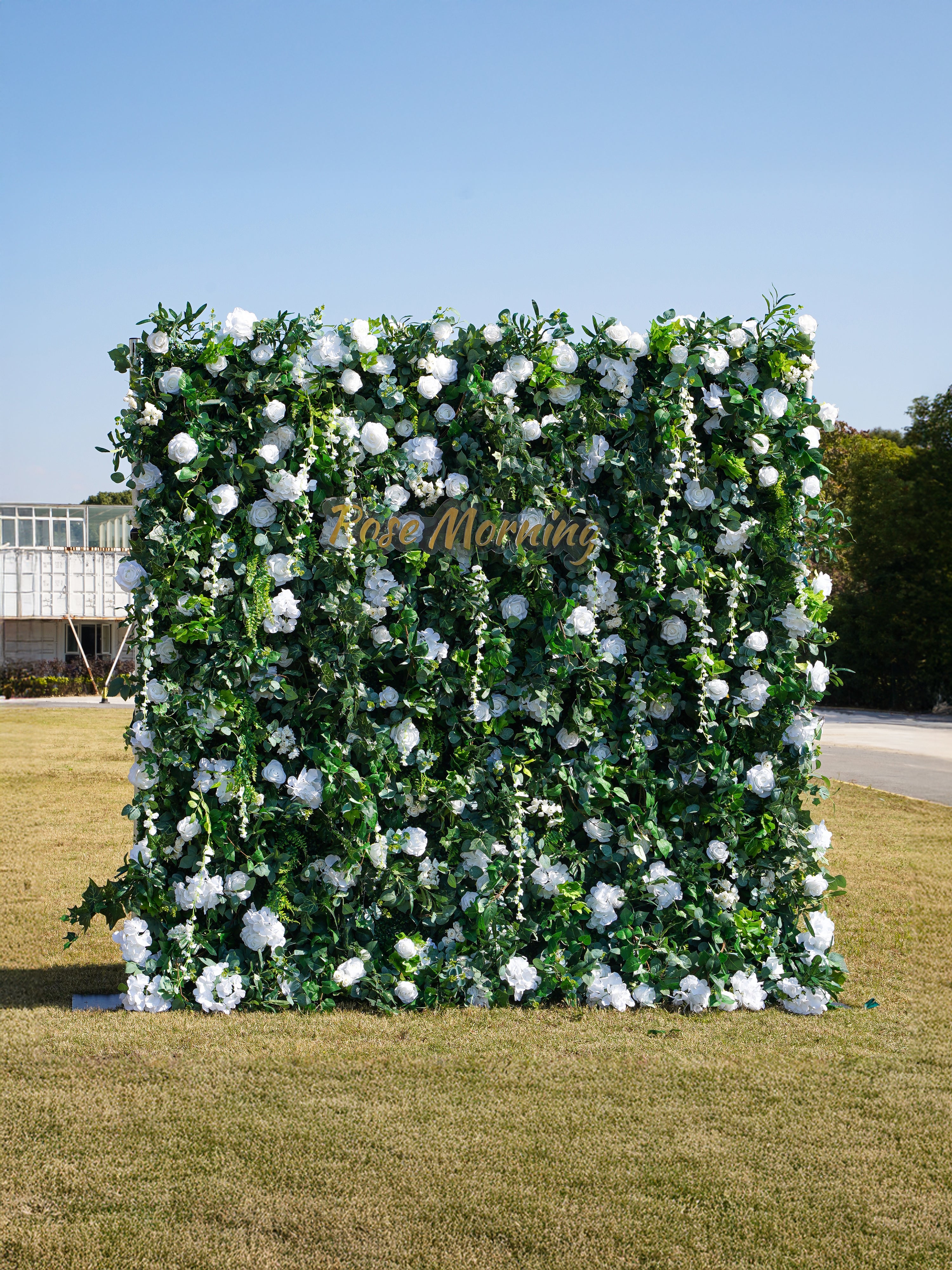 Spring：3D Fabric Artificial rolling up curtain flower wall