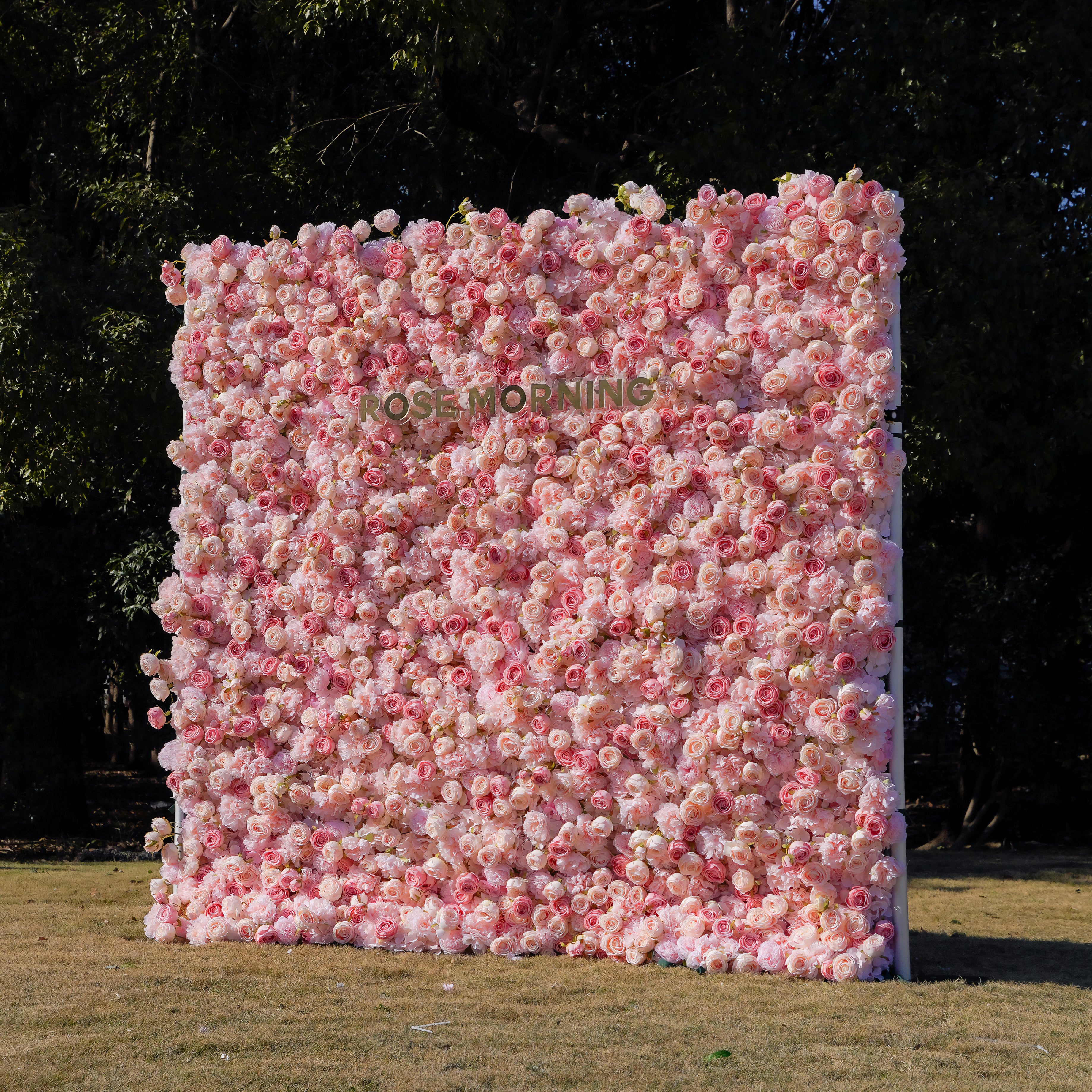Sue：5D Garden Series New Fabric Artificial rolling up curtain flower wall