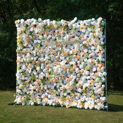 Sweetie：5D Fabric Artificial rolling up curtain flower wall