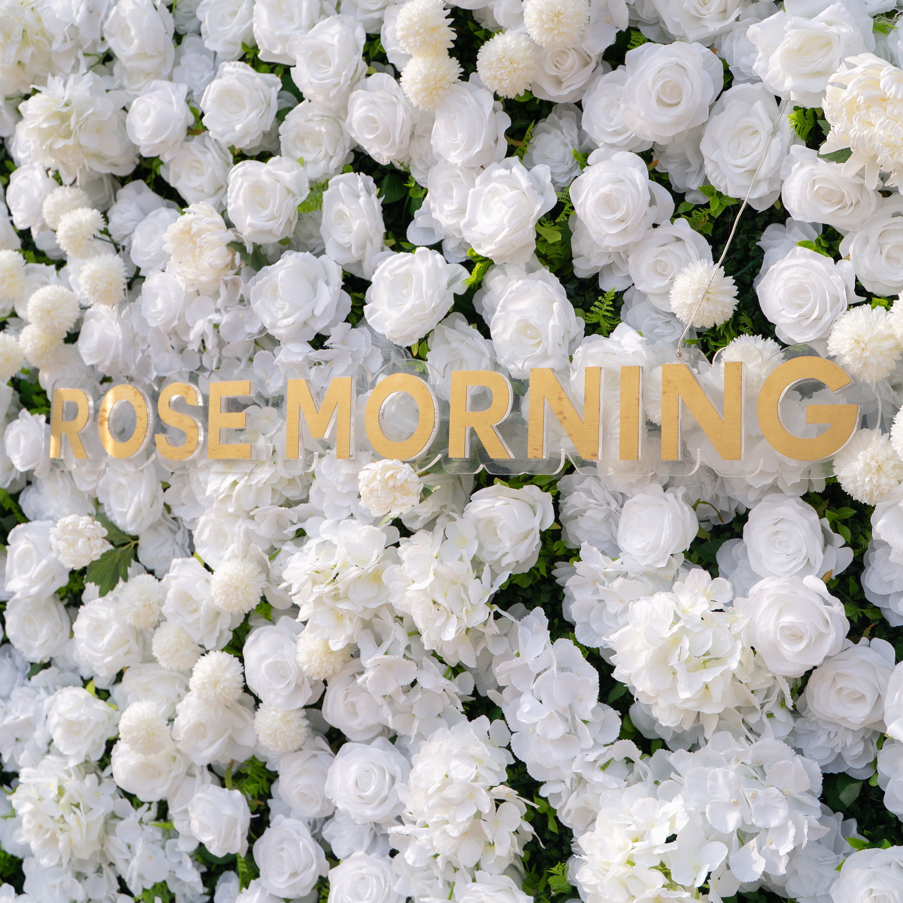 Thalia: 3D Pure White Luxury Silk Floral Wall Roll-Up Fabric Backdrop for Elegant Wedding Ceremonies &amp; Minimalist Events
