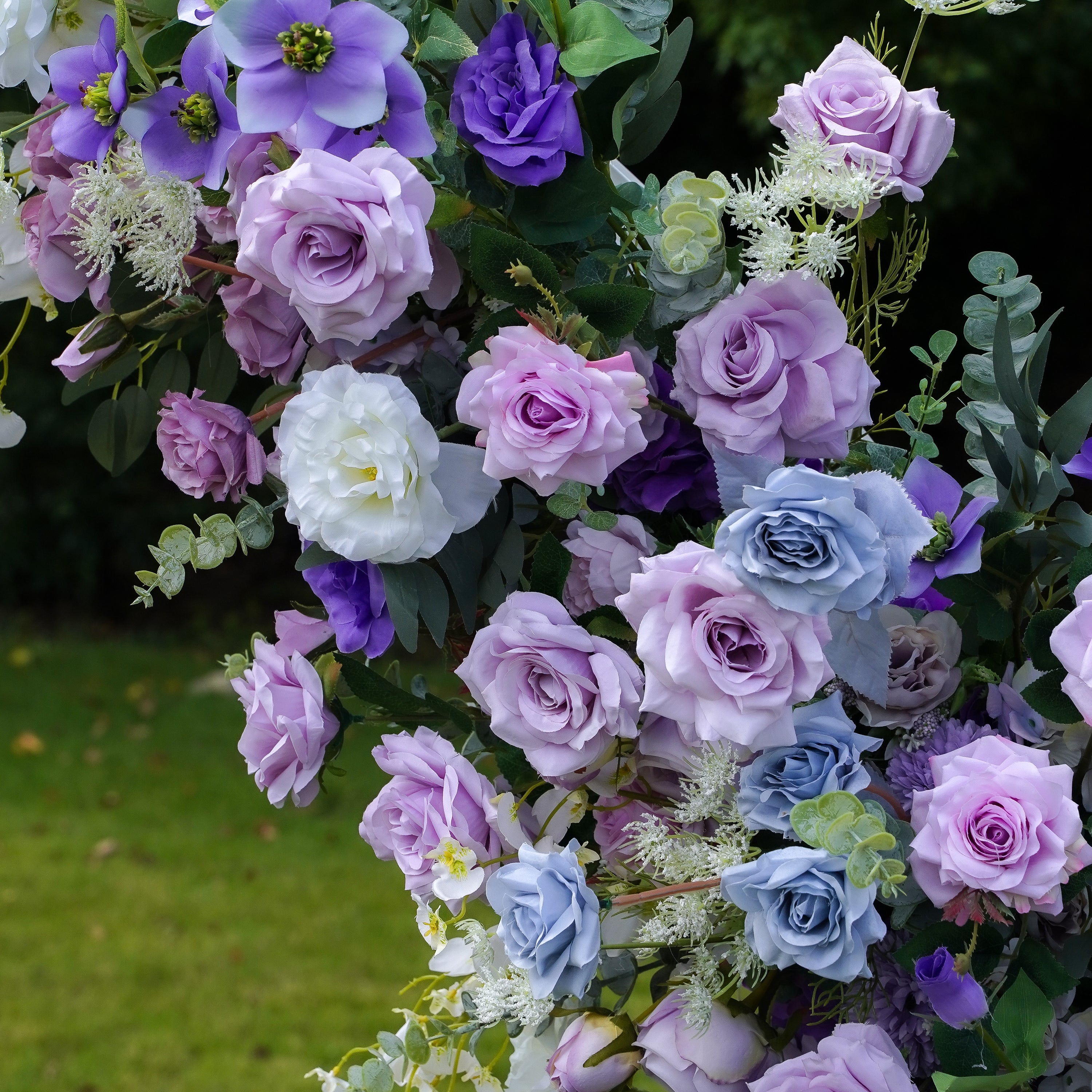 Tia:2023 New Wedding Background Floral Arch Including Frame -R965 Rose Morning