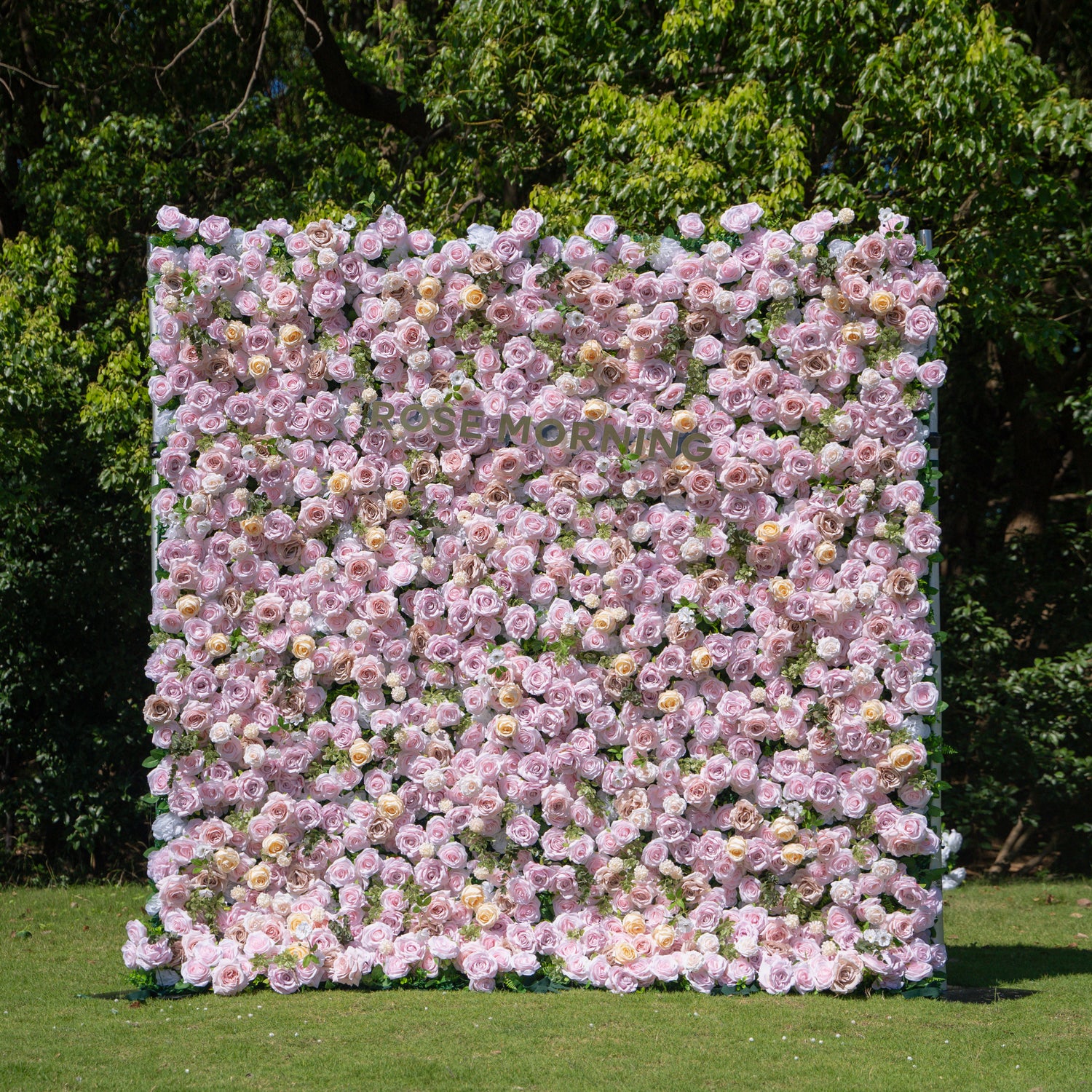 Ti Amo：5D Fabric Artificial rolling up curtain flower wall