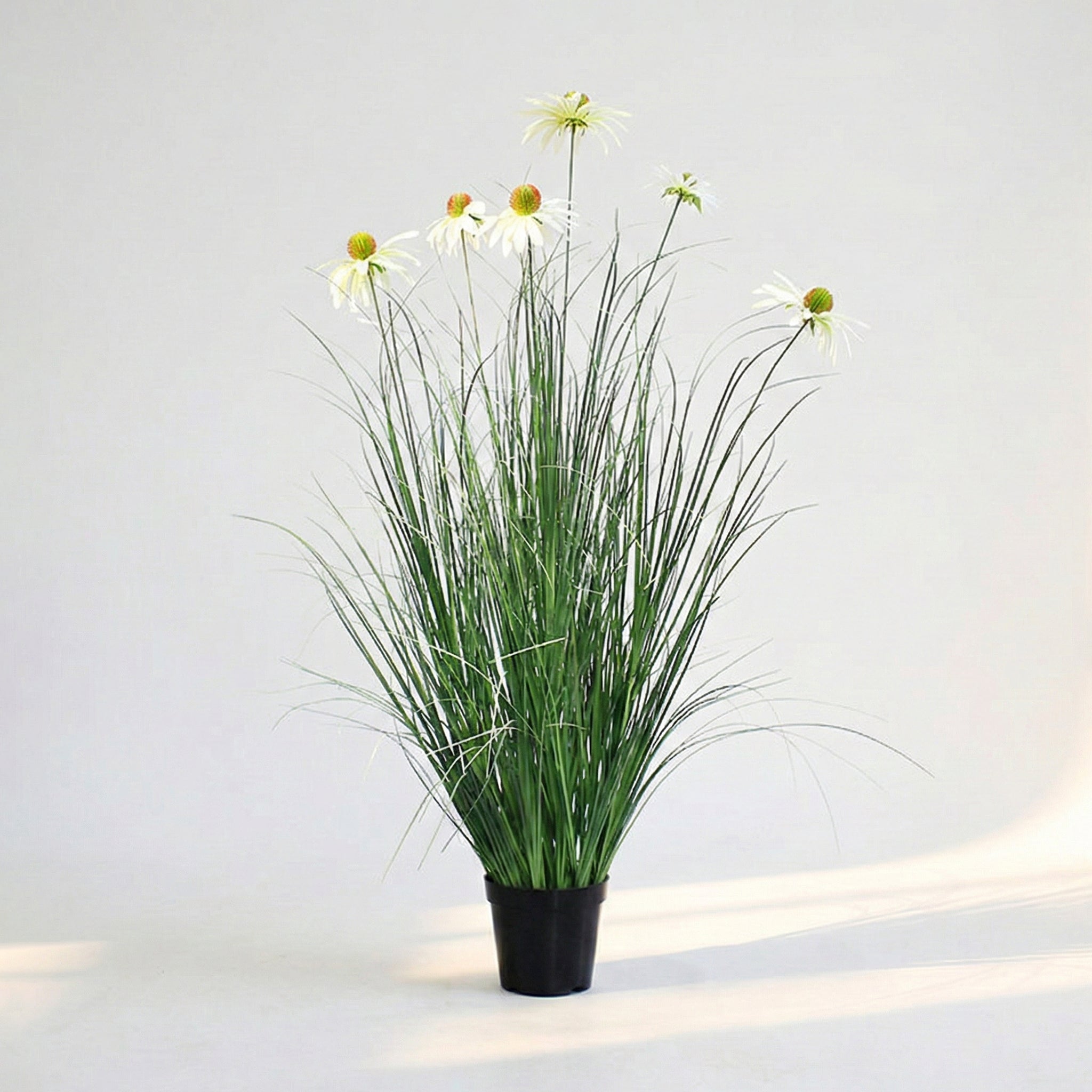 37.4 Inches Faux Reed Echinacea – Sculptural Botanical Statement for Modern Interiors