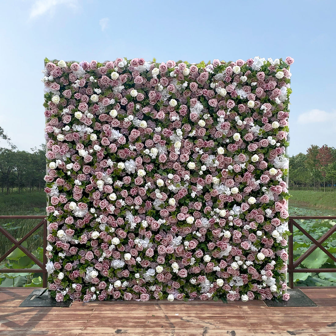 UL809：3D Unique Limited Fabric Artificial rolling up curtain flower wall （The ONLY ONE piece in the world）
