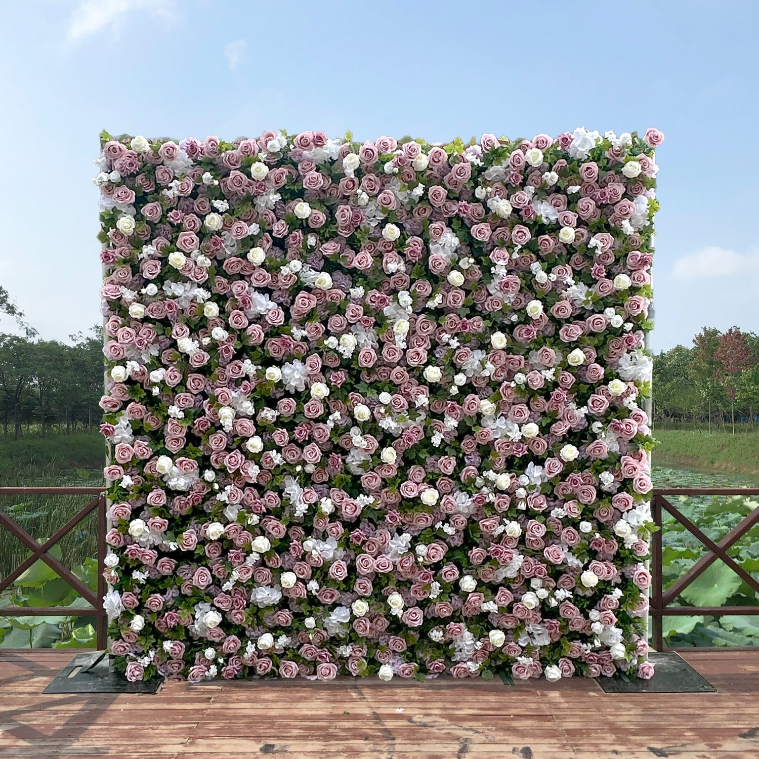 UL809：3D Unique Limited Fabric Artificial rolling up curtain flower wall （The ONLY ONE piece in the world）