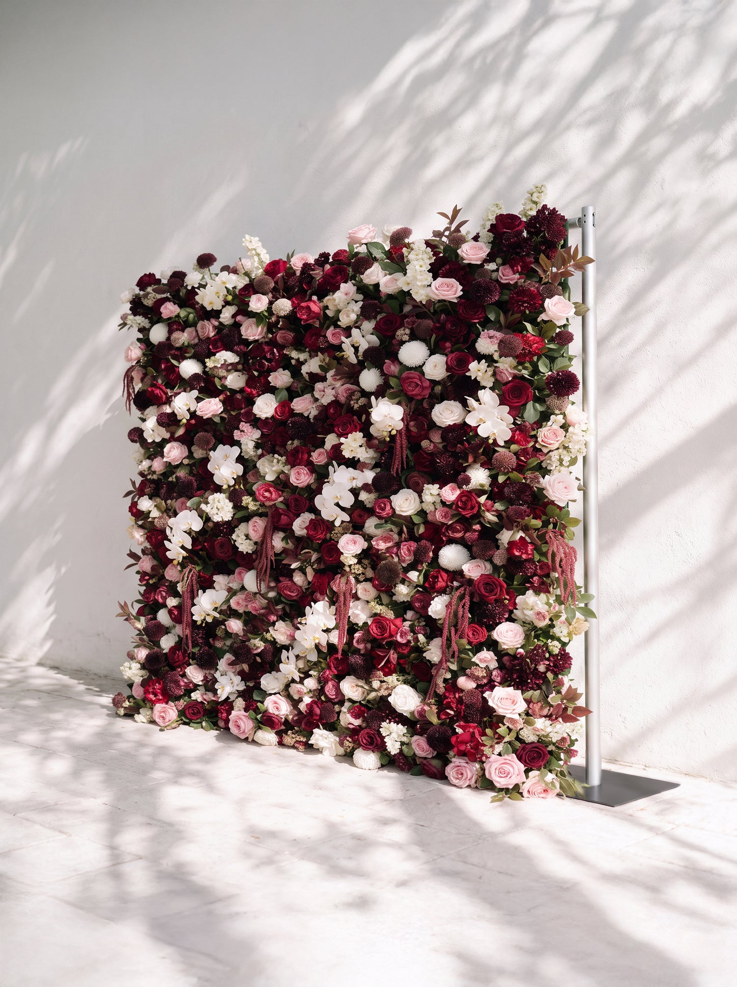 Garnet ：2026 Luxury 5D Berry &amp; Burgundy Floral Wall with Greenery Roll-Up Backdrop for Rustic Garden Weddings (Copy) (Copy)